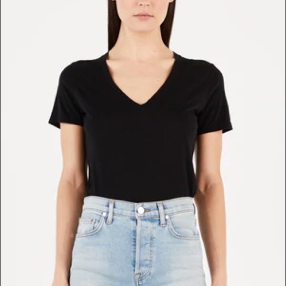 Cotton Citizen Black Top Standard V neck